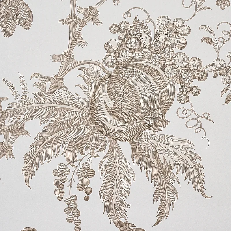 SAN CRISTOBAL TOILE COCOA Schumacher Wallpaper wallpaper - SKU 5010621