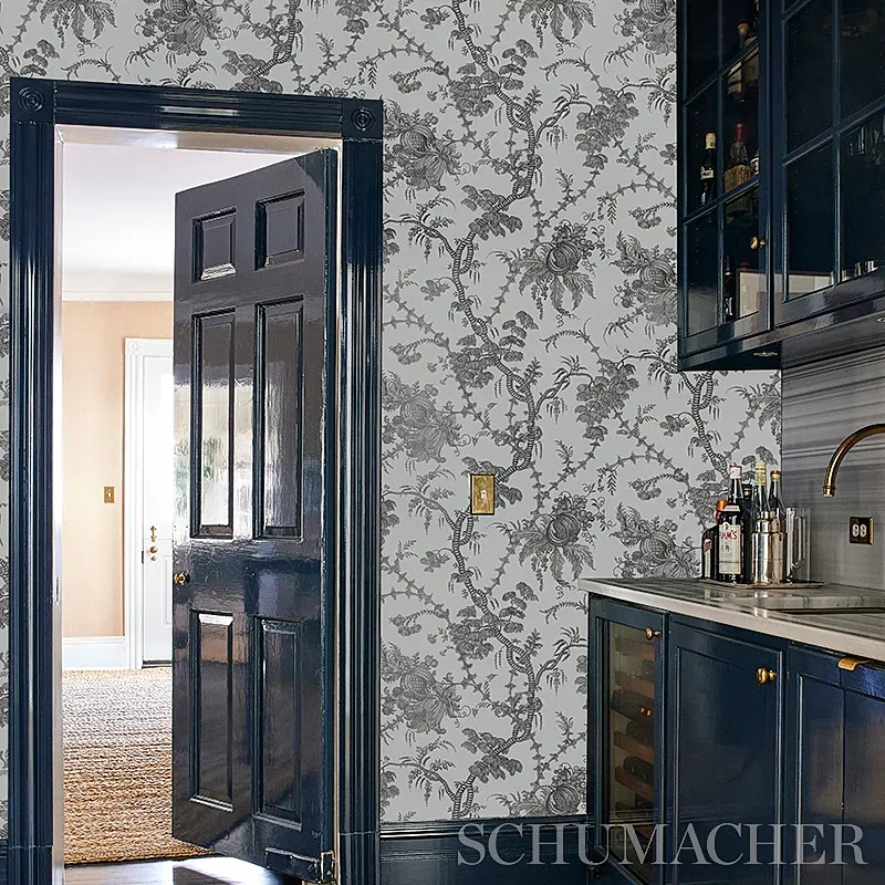 SAN CRISTOBAL TOILE COCOA Schumacher Wallpaper wallpaper - SKU 5010621