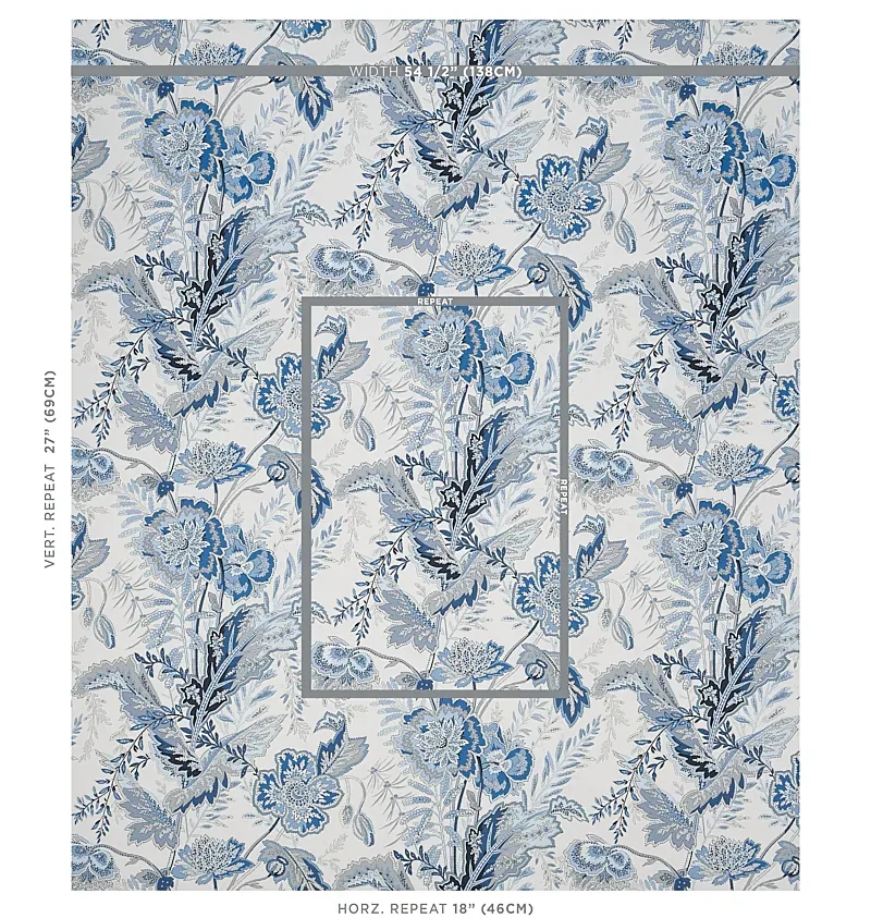 SANDOWAY VINE DELFT Schumacher Wallpaper wallpaper - SKU 5011611