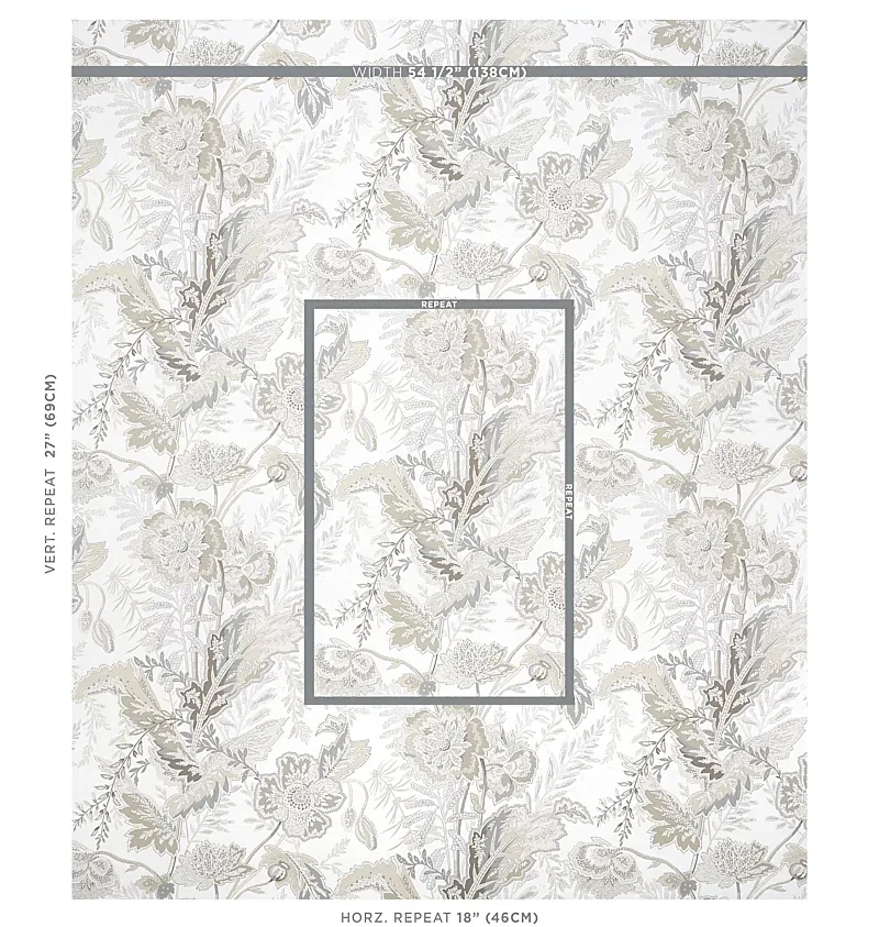 SANDOWAY VINE LINEN Schumacher Wallpaper wallpaper - SKU 5011610