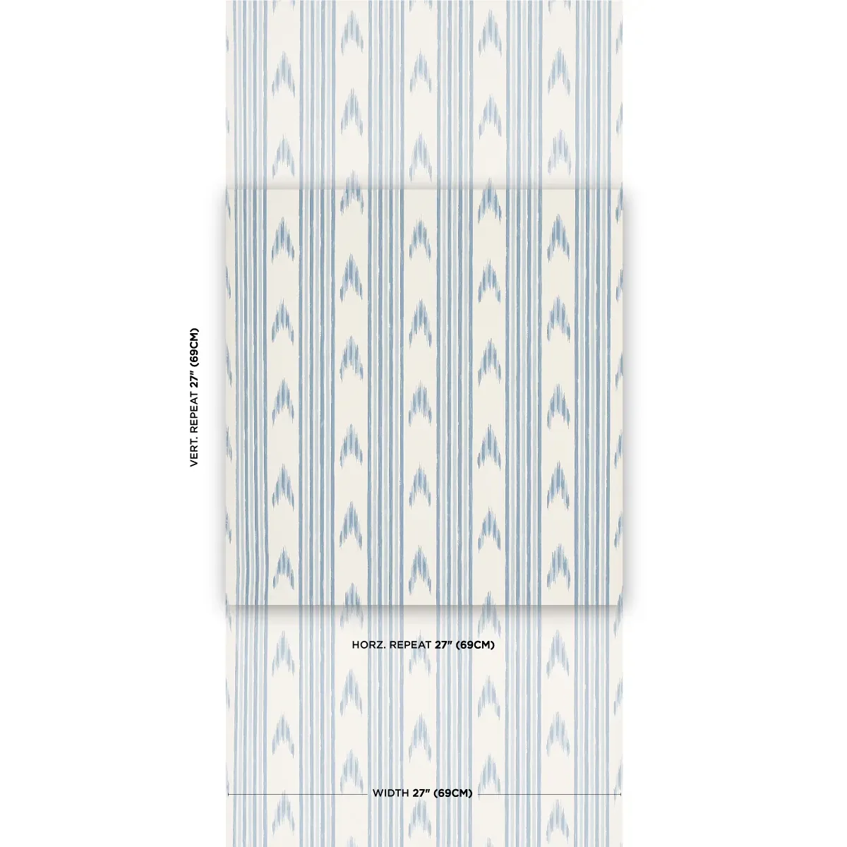 SANTA BARBARA IKAT CHINA BLUE Schumacher Wallpaper wallpaper - SKU 5009223
