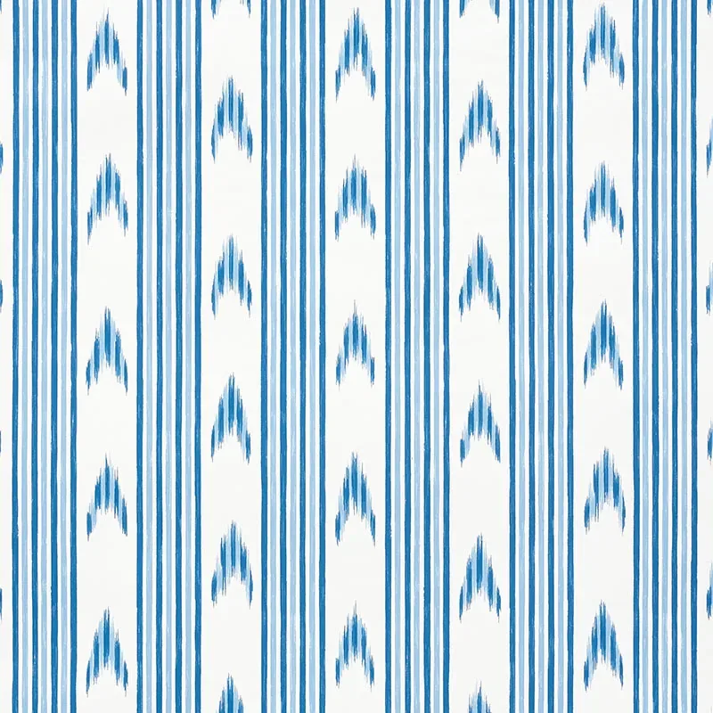 SANTA BARBARA IKAT INDIGO Schumacher Wallpaper wallpaper - SKU 5009220