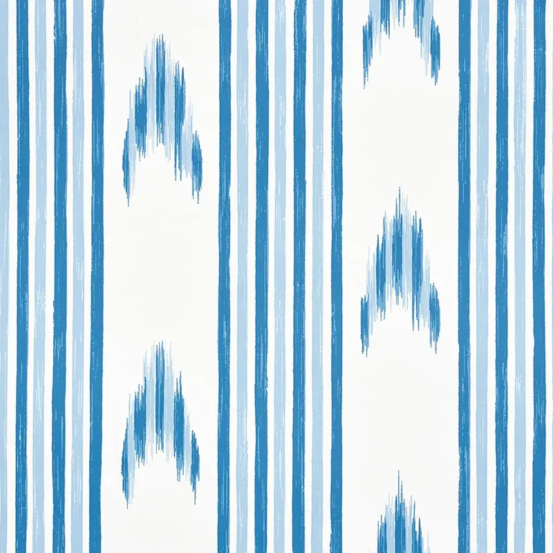 SANTA BARBARA IKAT INDIGO Schumacher Wallpaper wallpaper - SKU 5009220