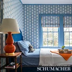 SANTA BARBARA IKAT - INDIGO Schumacher Wallpaper | Wallpaper SANTA BARBARA IKAT INDIGO Schumacher Wallpaper wallpaper - SKU 5009220