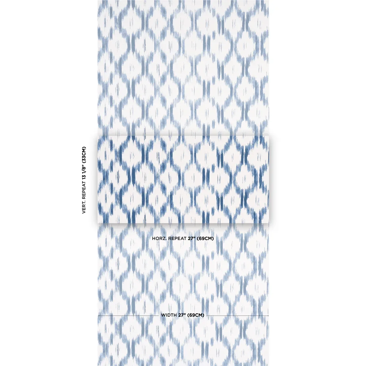 SANTA MONICA INDIGO Schumacher Wallpaper wallpaper - SKU 5014370