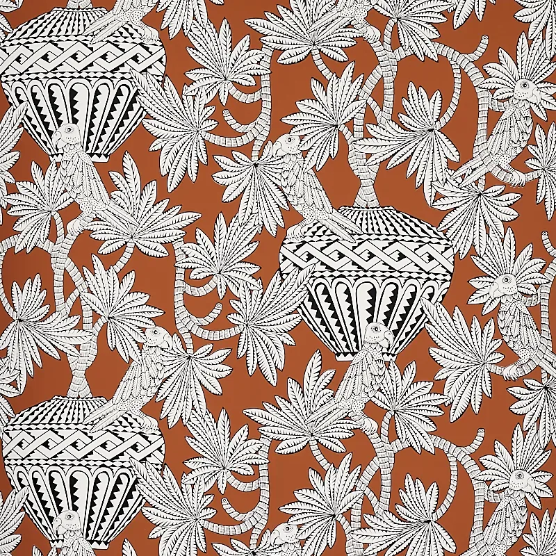 SANTAREM CHOCOLATE Schumacher Wallpaper wallpaper - SKU 5012822