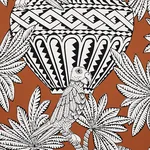 SANTAREM CHOCOLATE Schumacher Wallpaper wallpaper - SKU 5012822