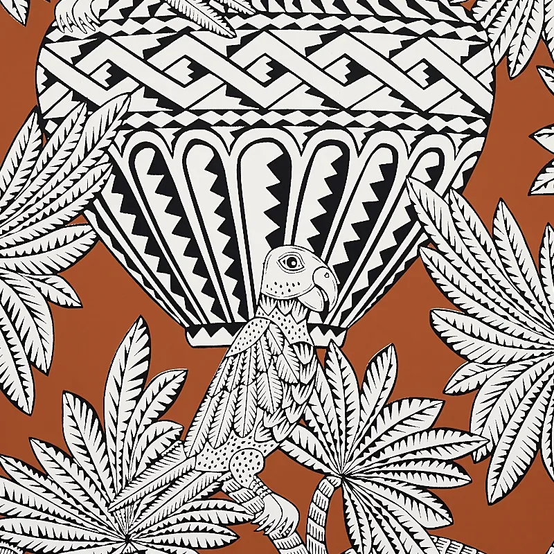 SANTAREM CHOCOLATE Schumacher Wallpaper wallpaper - SKU 5012822