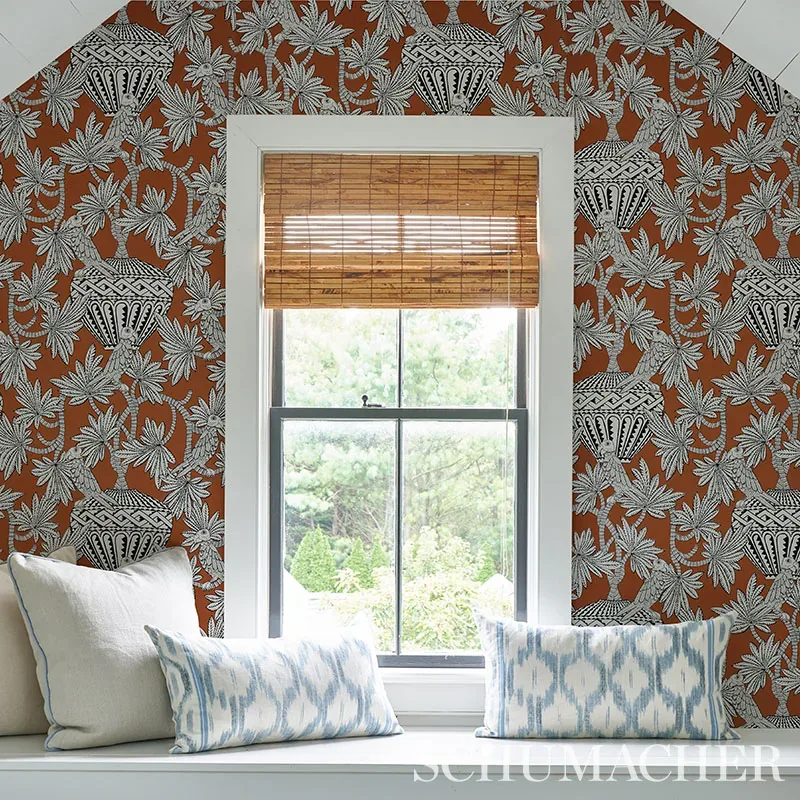 SANTAREM CHOCOLATE Schumacher Wallpaper wallpaper - SKU 5012822