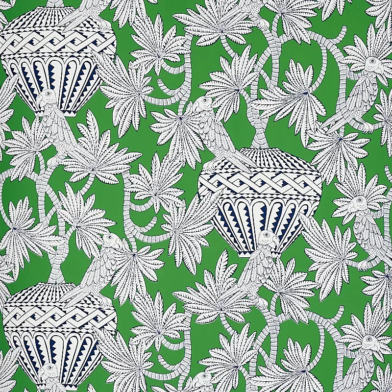 SANTAREM GREEN Schumacher Wallpaper wallpaper - SKU 5012821