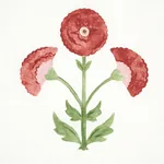 SARANDA FLOWER CARDINAL Schumacher Wallpaper wallpaper - SKU 5012410