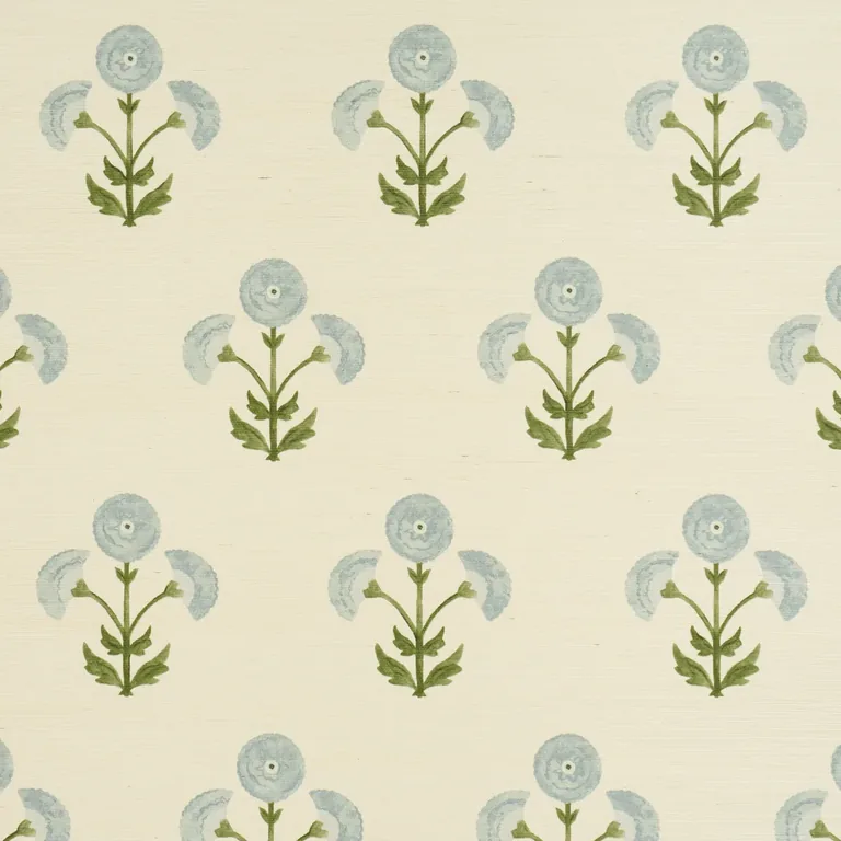 Schumacher SARANDA FLOWER SISAL wallpaper