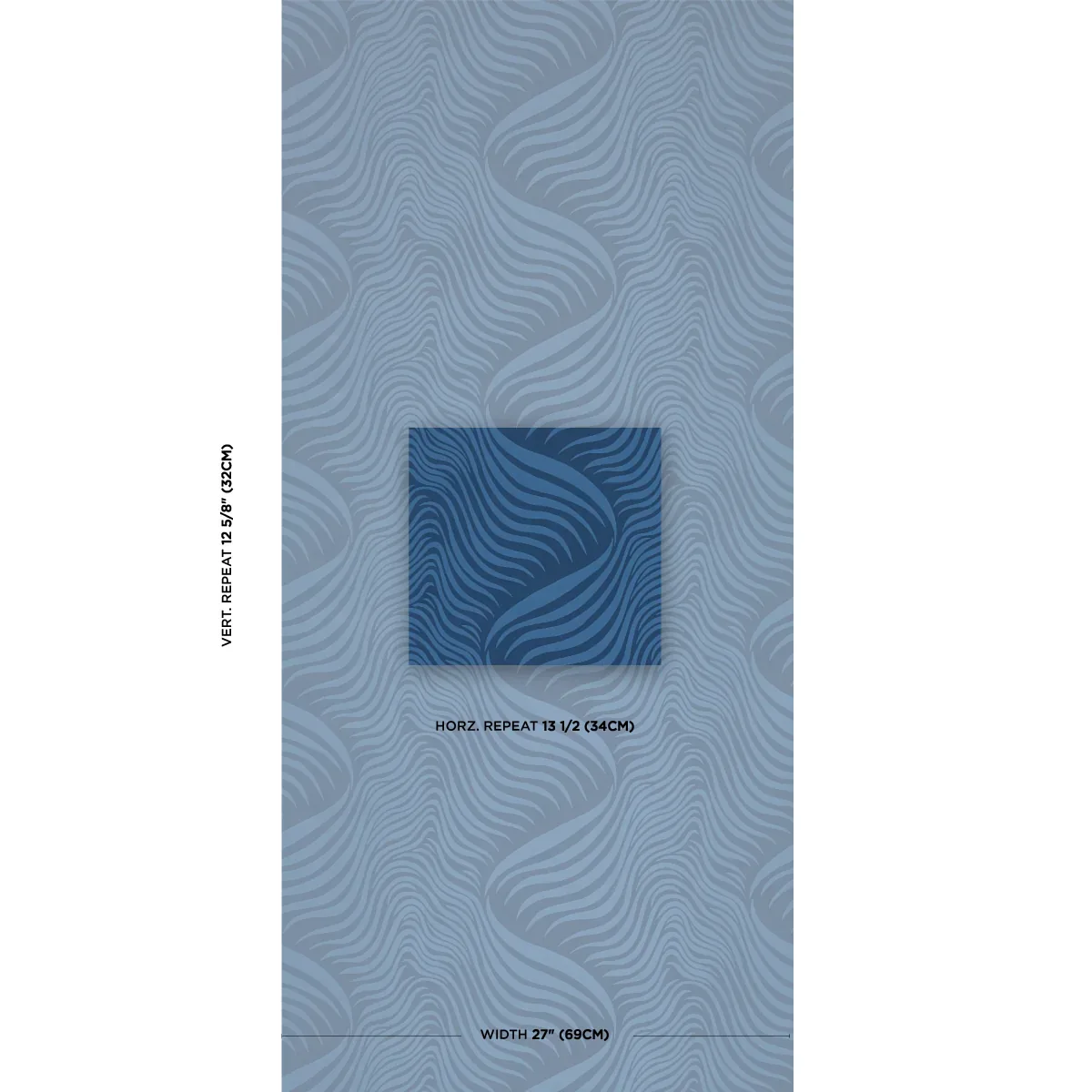 SAUVAGE NAVY Schumacher Wallpaper wallpaper - SKU 5014152