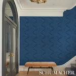 SAUVAGE NAVY Schumacher Wallpaper wallpaper - SKU 5014152