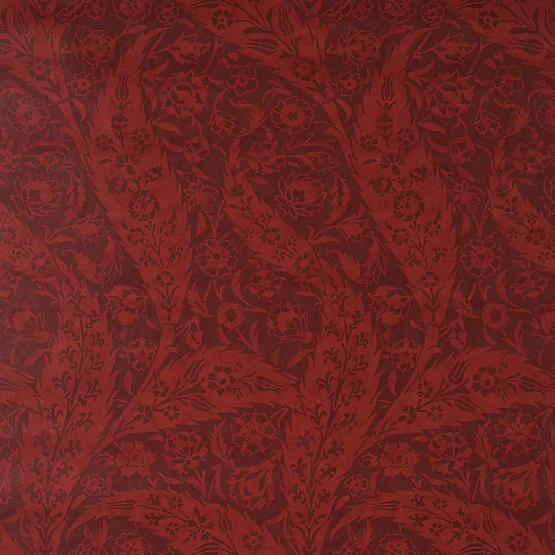 SAZ PAISLEY BURGUNDY Schumacher Wallpaper wallpaper - SKU 5012902