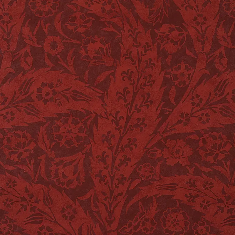SAZ PAISLEY - BURGUNDY Schumacher Wallpaper | Wallpaper Twin SAZ PAISLEY BURGUNDY Schumacher Wallpaper wallpaper - SKU 5012902