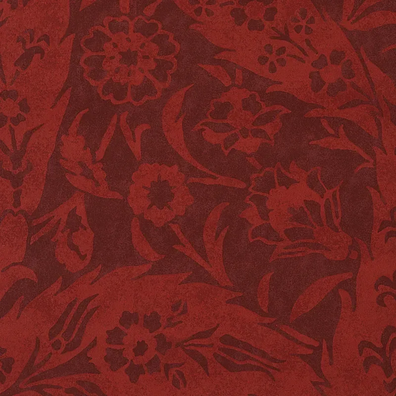 SAZ PAISLEY - BURGUNDY Schumacher Wallpaper | Wallpaper Twin SAZ PAISLEY BURGUNDY Schumacher Wallpaper wallpaper - SKU 5012902