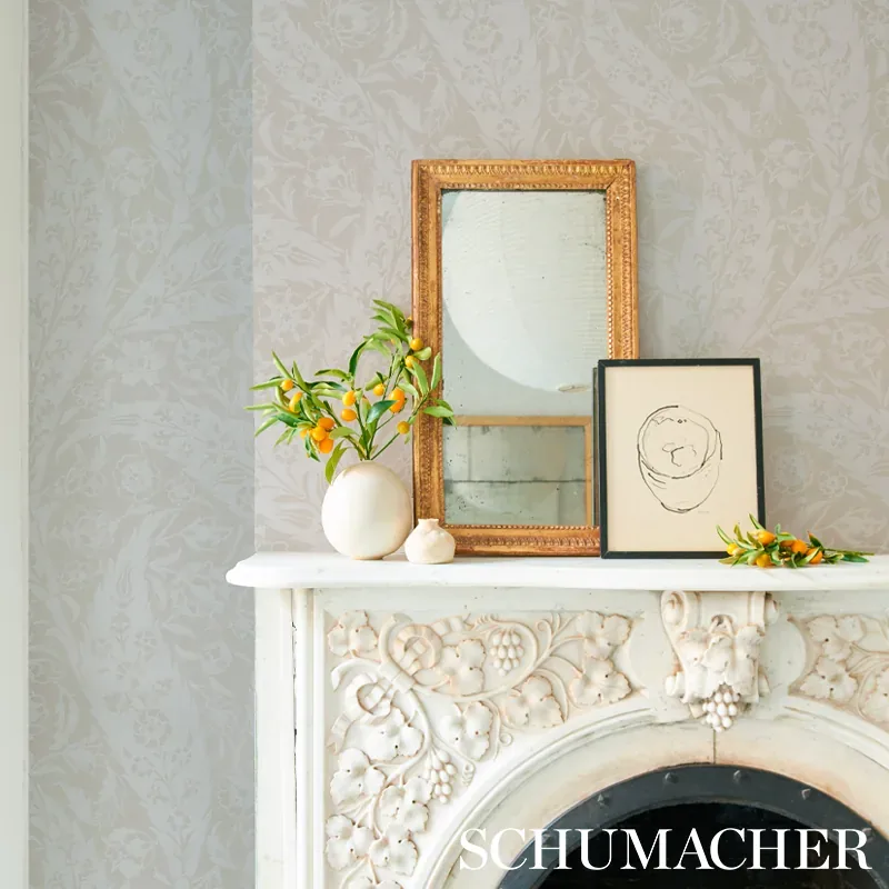 SAZ PAISLEY - IVORY Schumacher Wallpaper | Wallpaper Twins SAZ PAISLEY IVORY Schumacher Wallpaper wallpaper - SKU 5012901