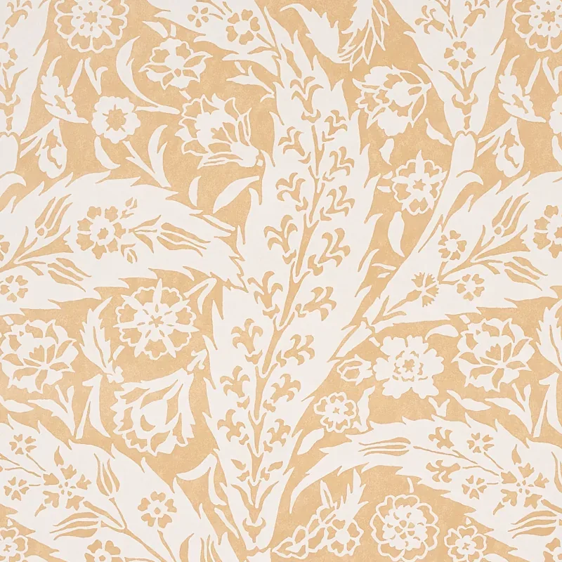 SAZ PAISLEY - OCHRE Schumacher Wallpaper | Wallpaper Twins SAZ PAISLEY OCHRE Schumacher Wallpaper wallpaper - SKU 5012900