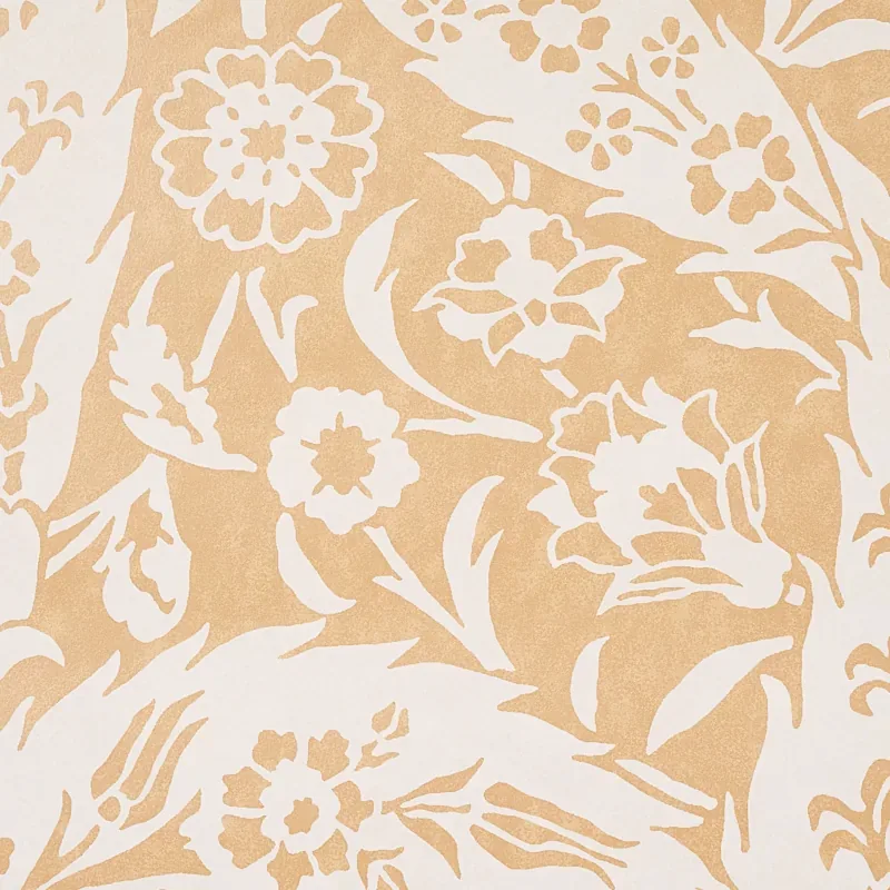 SAZ PAISLEY - OCHRE Schumacher Wallpaper | Wallpaper Twins SAZ PAISLEY OCHRE Schumacher Wallpaper wallpaper - SKU 5012900