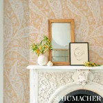 SAZ PAISLEY - OCHRE Schumacher Wallpaper | Wallpaper Twins SAZ PAISLEY OCHRE Schumacher Wallpaper wallpaper - SKU 5012900