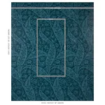 SAZ PAISLEY - PEACOCK Schumacher Wallpaper | Wallpaper Twins SAZ PAISLEY PEACOCK Schumacher Wallpaper wallpaper - SKU 5012903