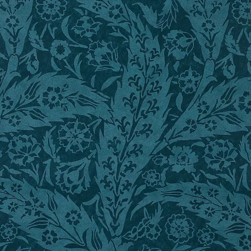 SAZ PAISLEY - PEACOCK Schumacher Wallpaper | Wallpaper Twins SAZ PAISLEY PEACOCK Schumacher Wallpaper wallpaper - SKU 5012903
