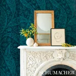 SAZ PAISLEY - PEACOCK Schumacher Wallpaper | Wallpaper Twins SAZ PAISLEY PEACOCK Schumacher Wallpaper wallpaper - SKU 5012903