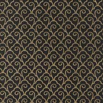 SCALLOP FILIGREE SISAL GOLD ON JET Schumacher Wallpaper wallpaper - SKU 5008301