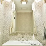 SCALLOP FILIGREE SISAL GOLD ON JET Schumacher Wallpaper wallpaper - SKU 5008301