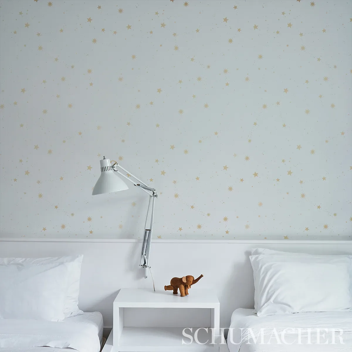 SCATTERED STARS - IVORY Schumacher Wallpaper | Wallpaper Twi SCATTERED STARS IVORY Schumacher Wallpaper wallpaper - SKU 5014140