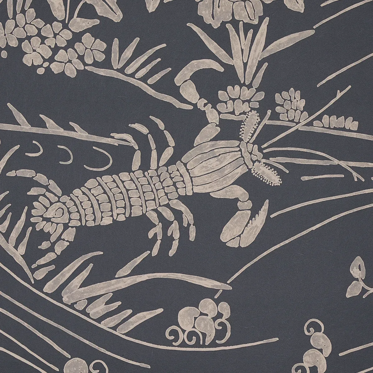 SEA GARDEN CHARCOAL Schumacher Wallpaper wallpaper - SKU 5013281