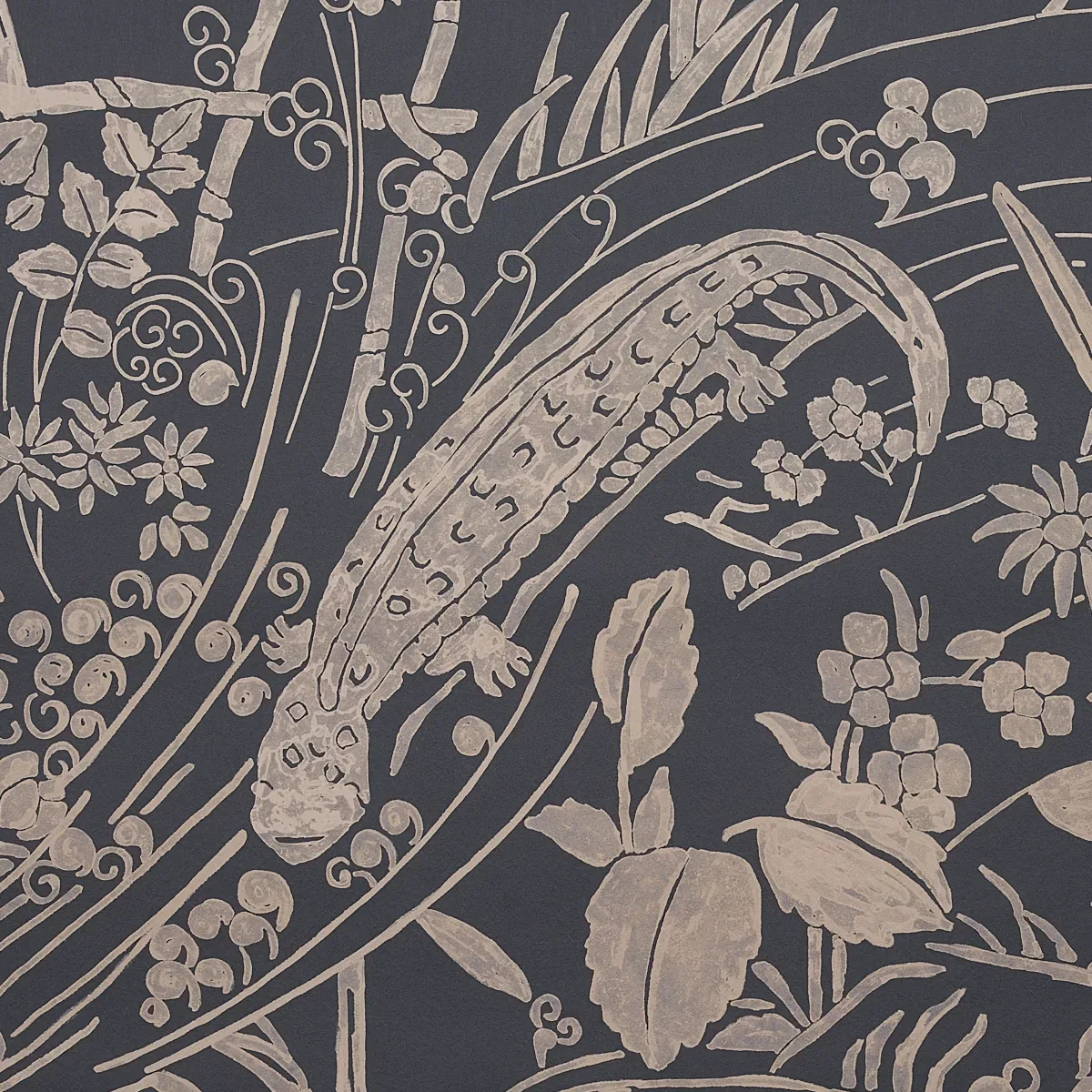 SEA GARDEN CHARCOAL Schumacher Wallpaper wallpaper - SKU 5013281