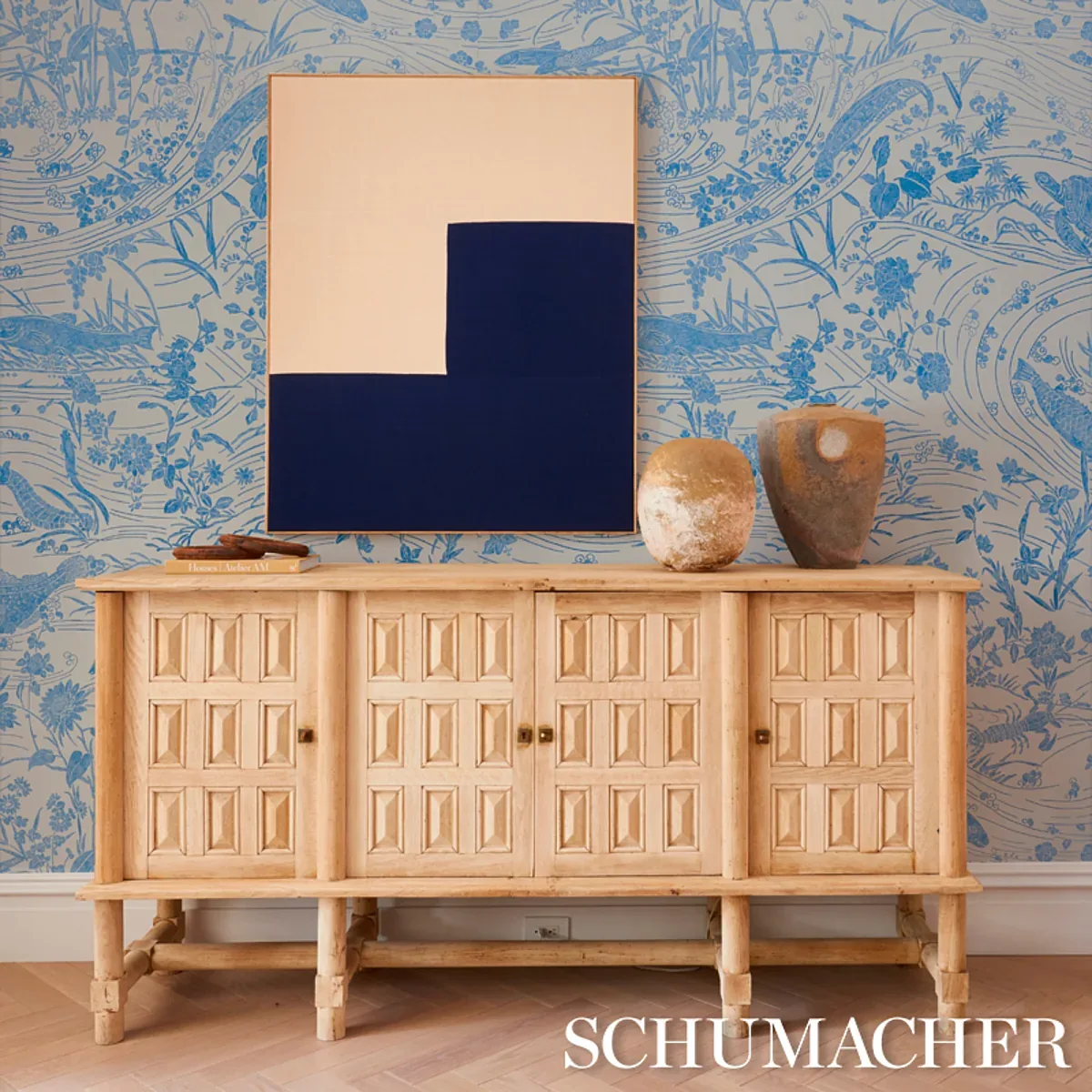 SEA GARDEN PORCELAIN Schumacher Wallpaper wallpaper - SKU 5013280