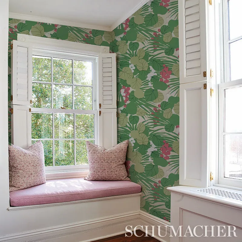 SEA GRAPES PALM Schumacher Wallpaper wallpaper - SKU 5011730