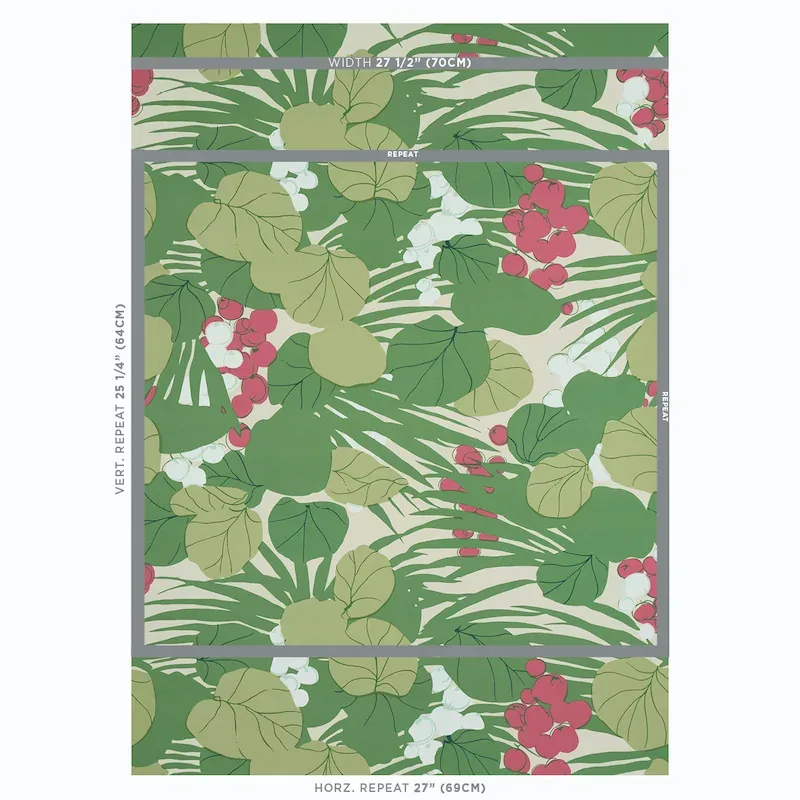 SEA GRAPES TROPICAL Schumacher Wallpaper wallpaper - SKU 5011731