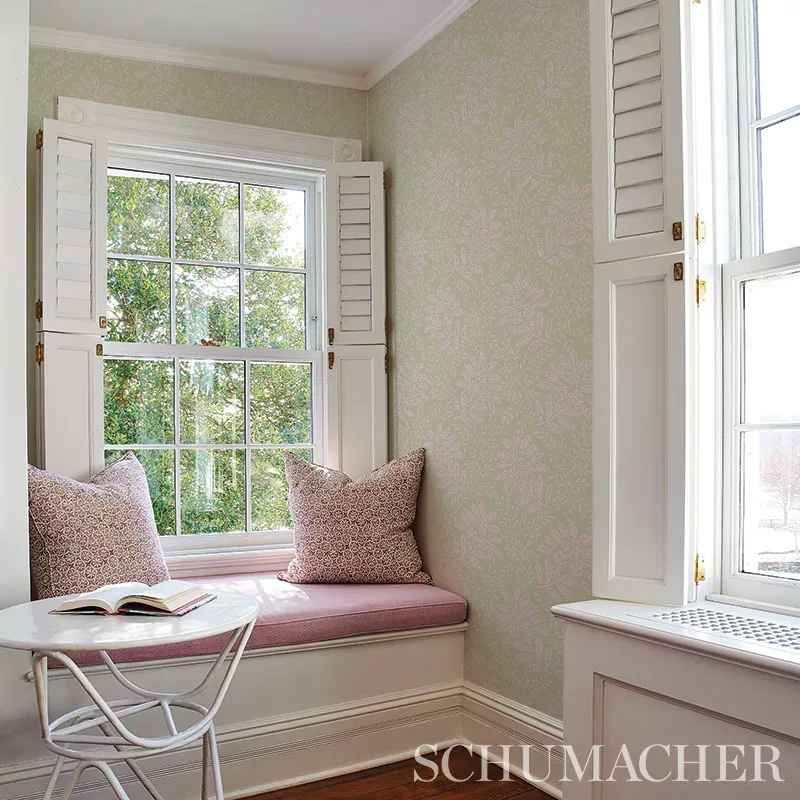 SECRET GARDEN GREEN Schumacher Wallpaper wallpaper - SKU 5013170
