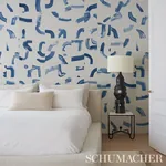 SEPIESSA PANEL SET - BLUE Schumacher Wallpaper | Wallpaper T SEPIESSA PANEL SET BLUE Schumacher Wallpaper wallpaper - SKU 5009494