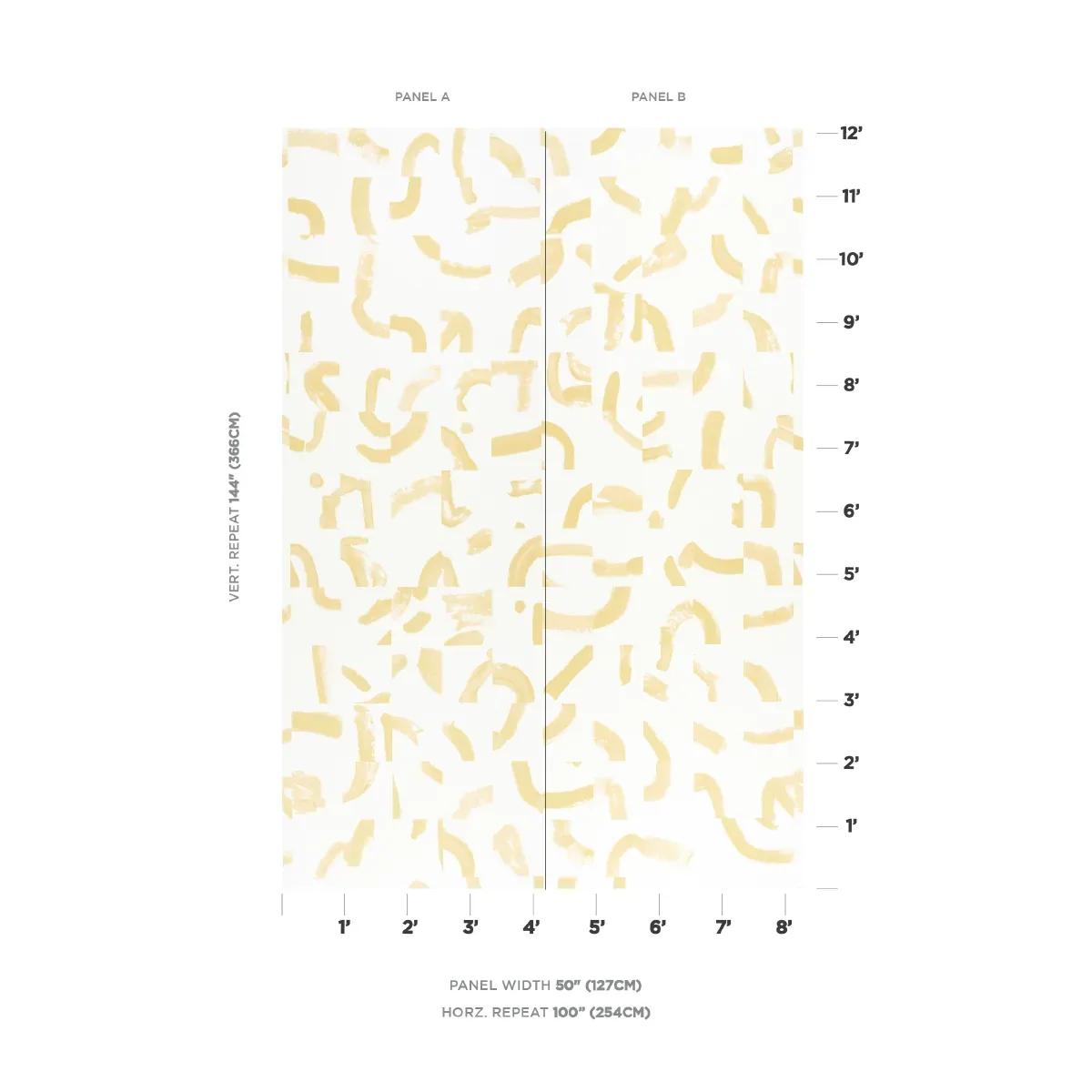SEPIESSA PANEL SET YELLOW Schumacher Wallpaper wallpaper - SKU 5009493