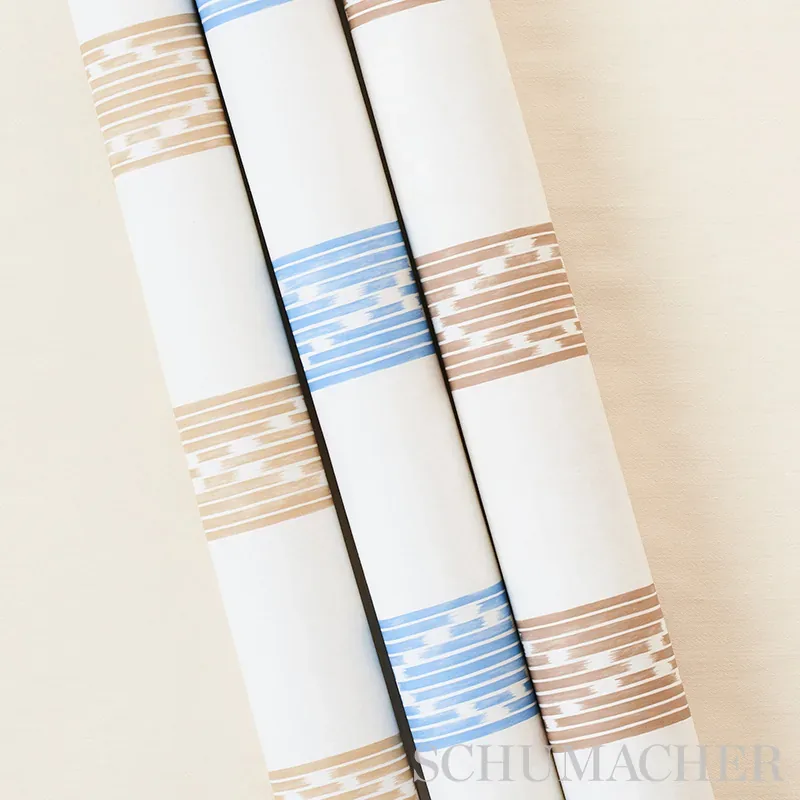 SEQUOIA STRIPE - BLUE Schumacher Wallpaper | Wallpaper Twins SEQUOIA STRIPE BLUE Schumacher Wallpaper wallpaper - SKU 5011532
