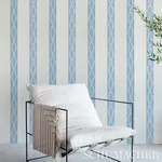SEQUOIA STRIPE - BLUE Schumacher Wallpaper | Wallpaper Twins SEQUOIA STRIPE BLUE Schumacher Wallpaper wallpaper - SKU 5011532