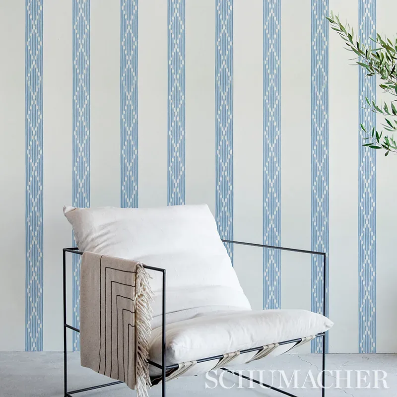SEQUOIA STRIPE - CAMEL Schumacher Wallpaper | Wallpaper Twin SEQUOIA STRIPE CAMEL Schumacher Wallpaper wallpaper - SKU 5011531