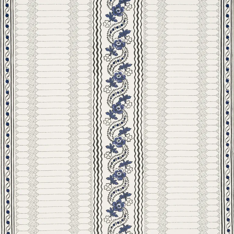 Schumacher SERENA STRIPE wallpaper, color BLUE, SKU 5015930