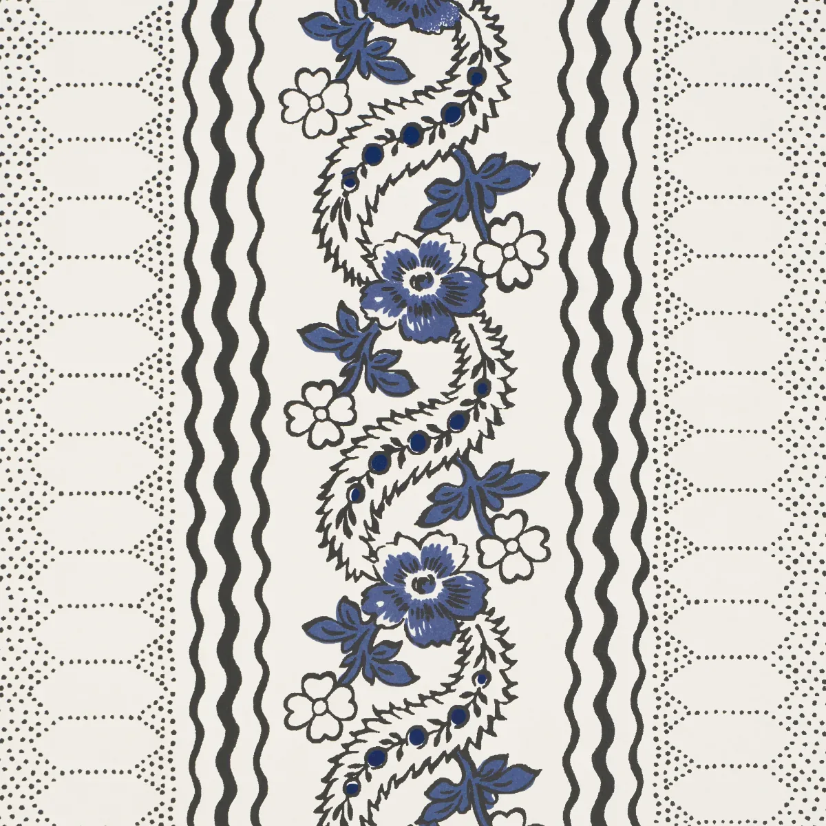 SERENA STRIPE BLUE Schumacher Wallpaper wallpaper - SKU 5015930