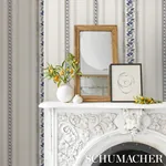 SERENA STRIPE BLUE Schumacher Wallpaper wallpaper - SKU 5015930