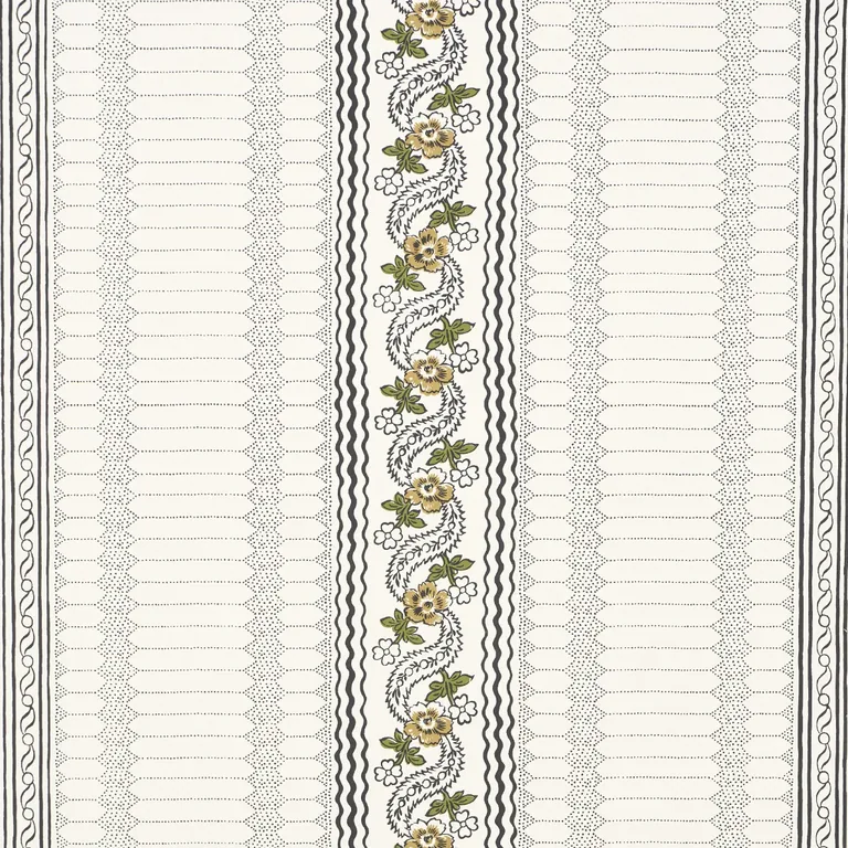 Schumacher SERENA STRIPE wallpaper, color OCHRE, SKU 5015931