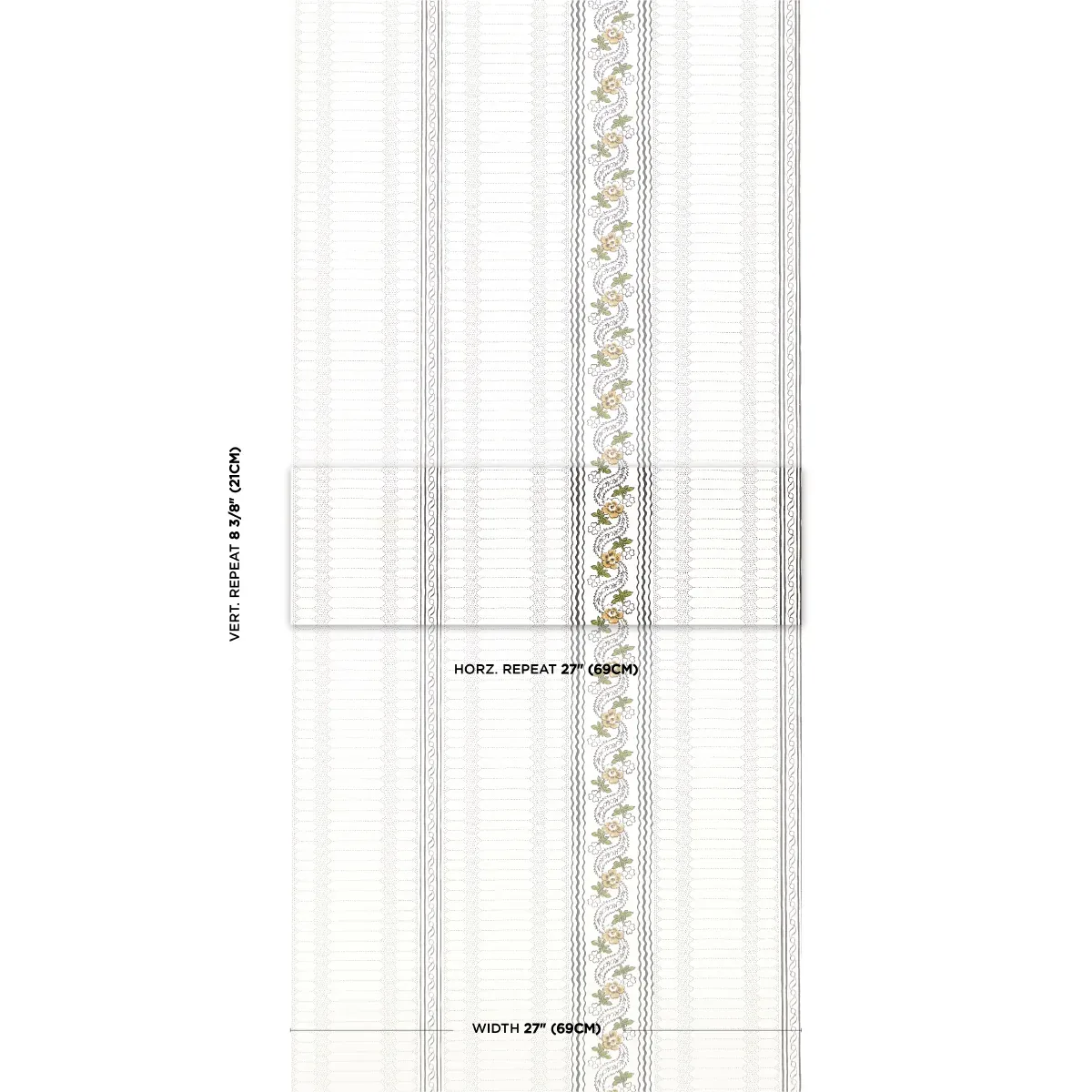 SERENA STRIPE OCHRE Schumacher Wallpaper wallpaper - SKU 5015931