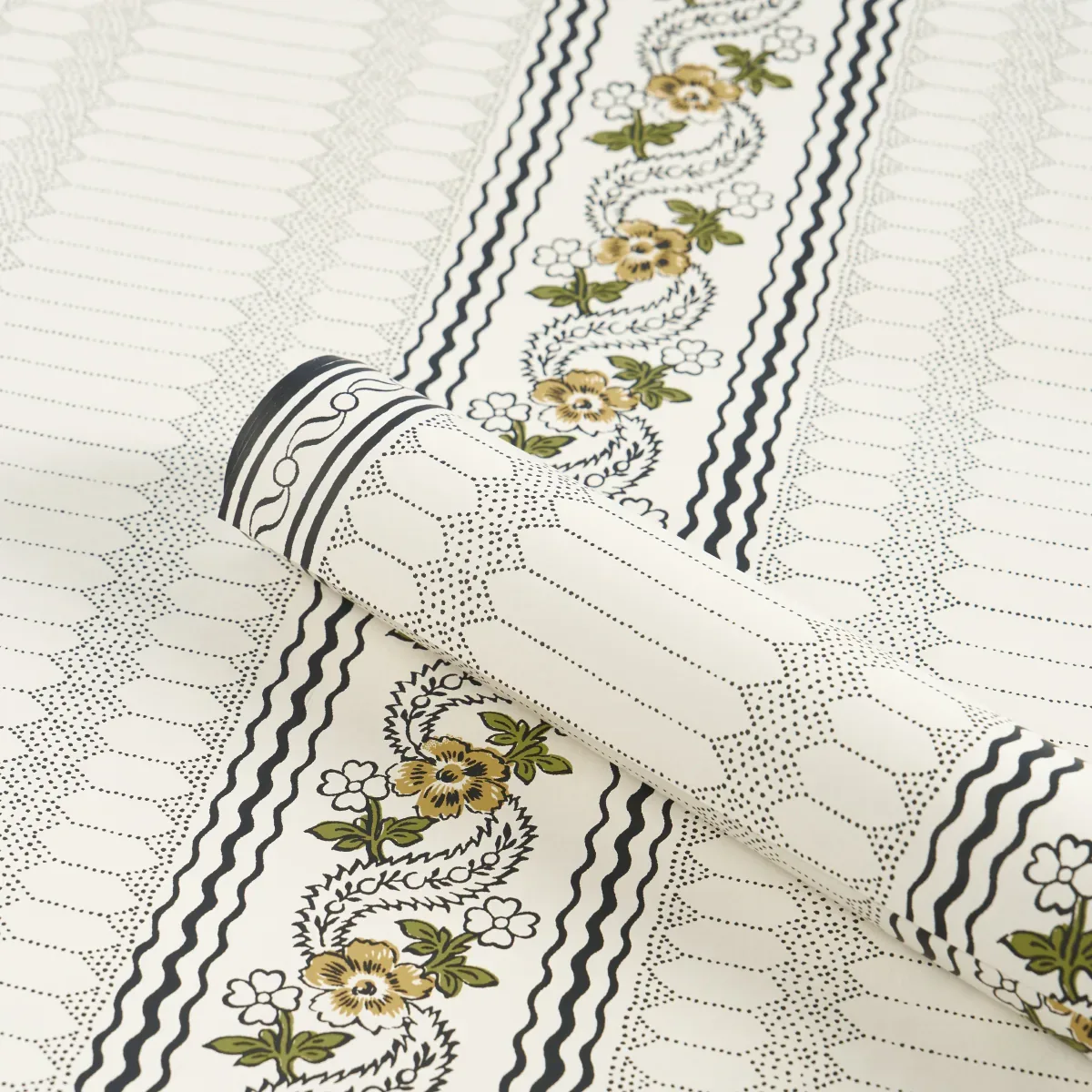 SERENA STRIPE OCHRE Schumacher Wallpaper wallpaper - SKU 5015931