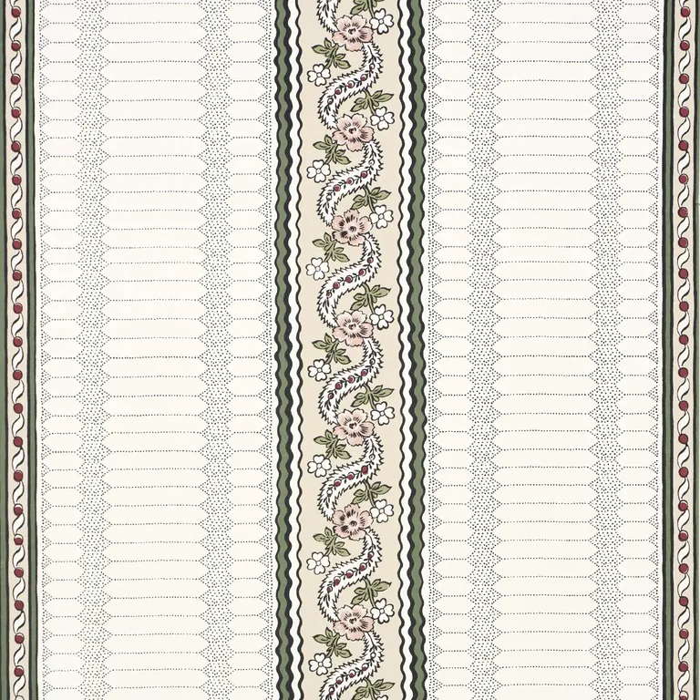 Schumacher SERENA STRIPE wallpaper, color ROSE, SKU 5015932