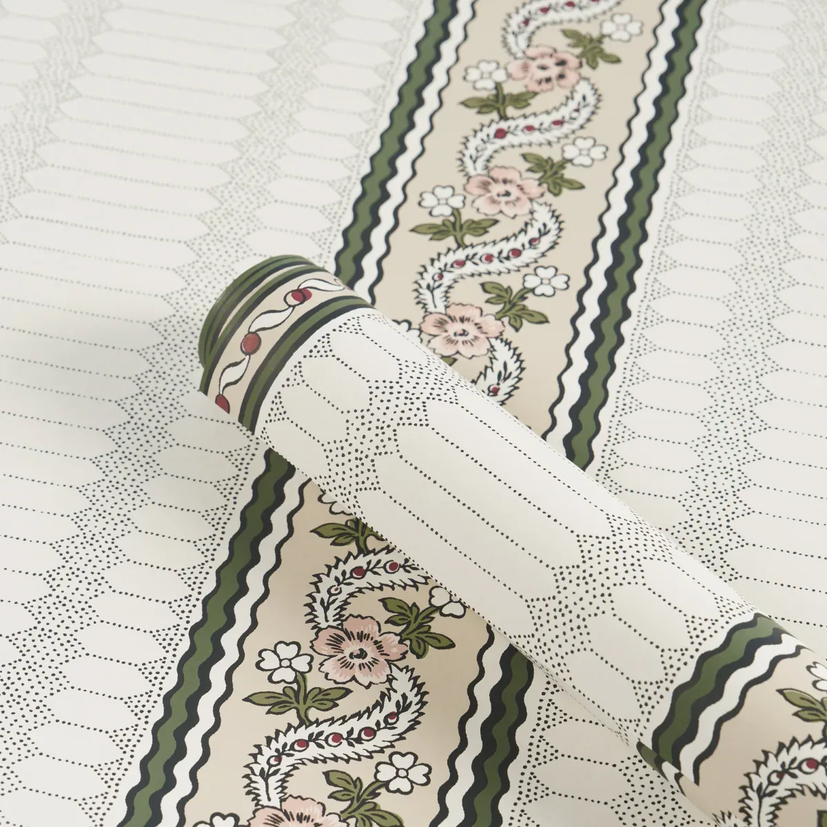 SERENA STRIPE ROSE Schumacher Wallpaper wallpaper - SKU 5015932